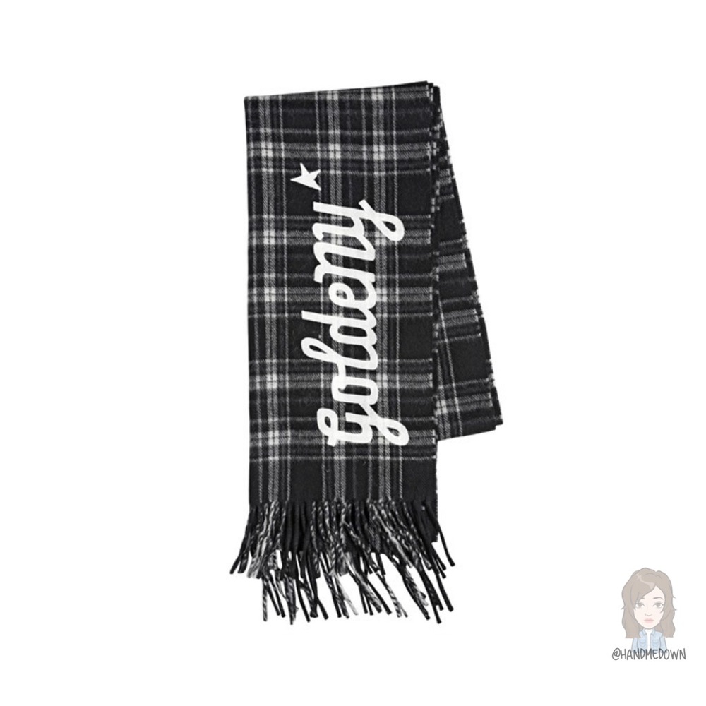 NWOT! Golden Goose Deluxe Brand Goldeny Plaid Scarf - Picture 11 of 13